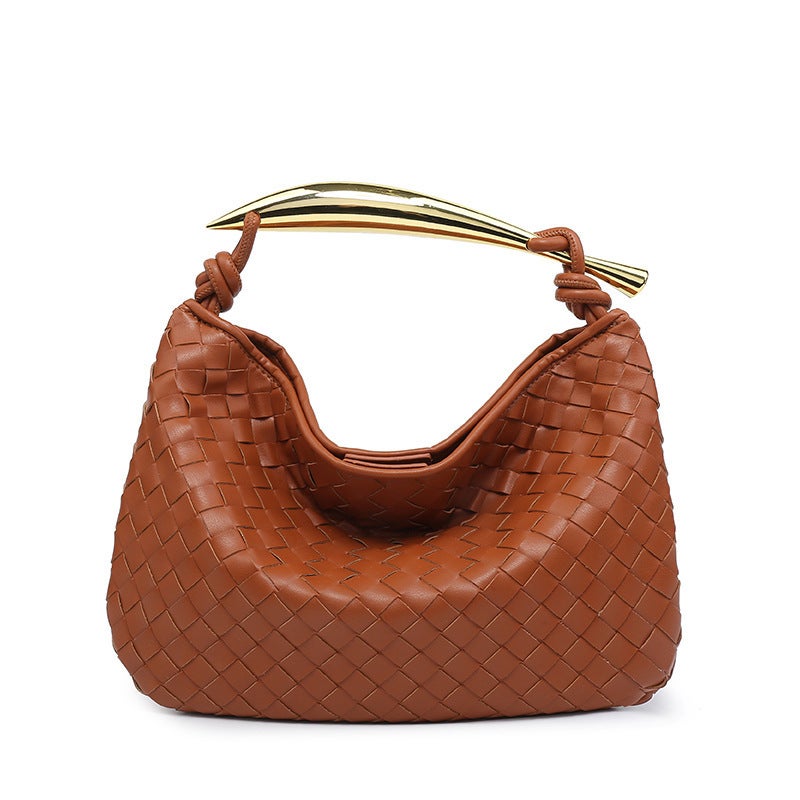 Sardine Woven Bag Retro Metal Handbag Elegant Cloud Dumpling Bag - Image 3