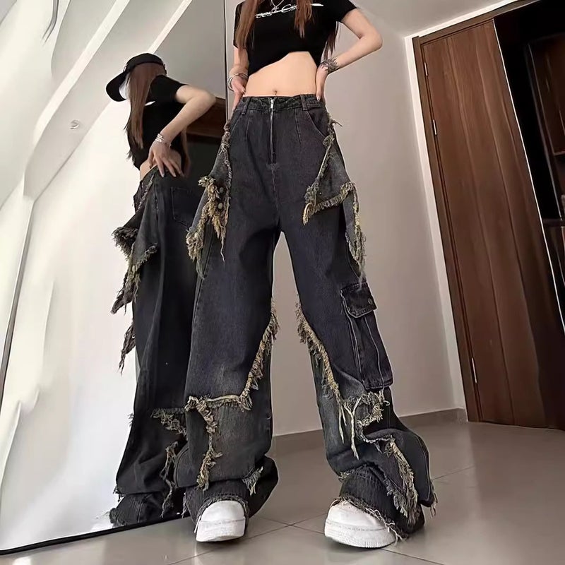 Unisex Classic Denim Jeans Loose Fit Daily Outdoor Wear - Image 3
