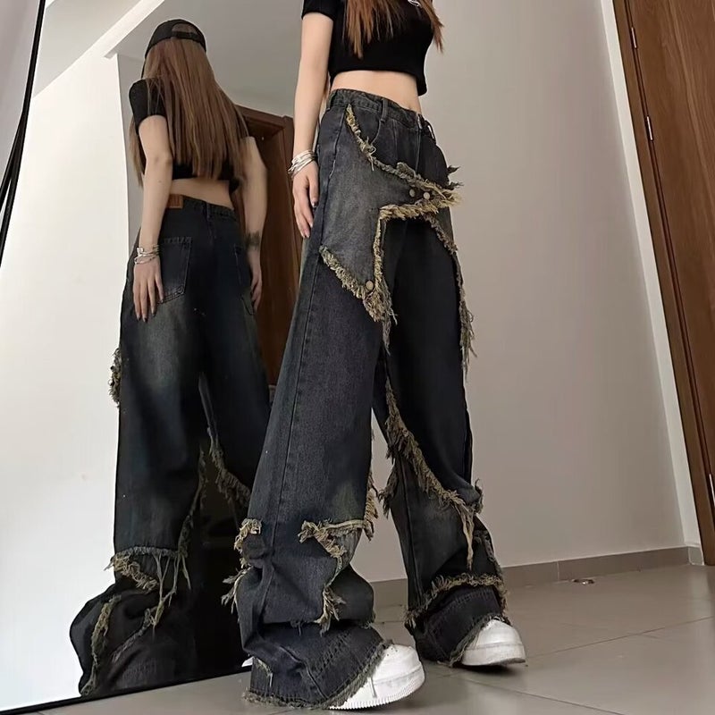 Unisex Classic Denim Jeans Loose Fit Daily Outdoor Wear - Image 1