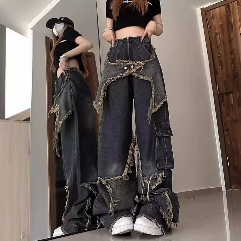 Unisex Classic Denim Jeans Loose Fit Daily Outdoor Wear - Image 4