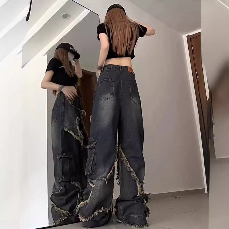 Unisex Classic Denim Jeans Loose Fit Daily Outdoor Wear - Image 5