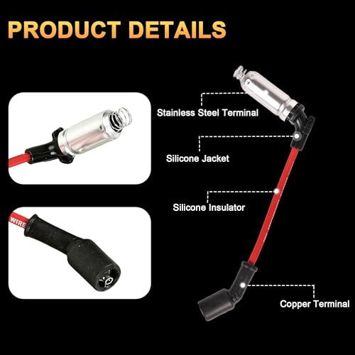 RLP Spark Plug Wires 48322 and Iridium Spark Plugs 41-110 Compatible with Chevy Avalanche Corvette Express Silverado GMC Sierra V8 6.0L - Image 3