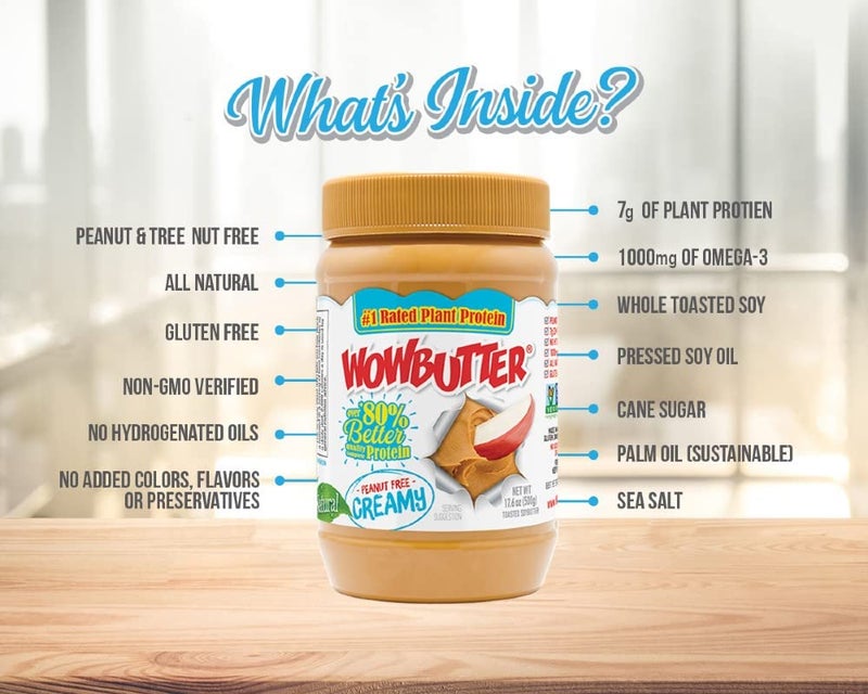 WOWBUTTER كريمة طبيعية خالية من الفول السوداني 1.1 رطل، عبوة واحدة، (عبوة من 2) - Image 3