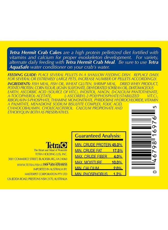 Tetra - TetraFauna Hermit Crab Cakes 1.58 Ounces, Food Pellets For All Land Crabs, 100ml (16976) - Image 1