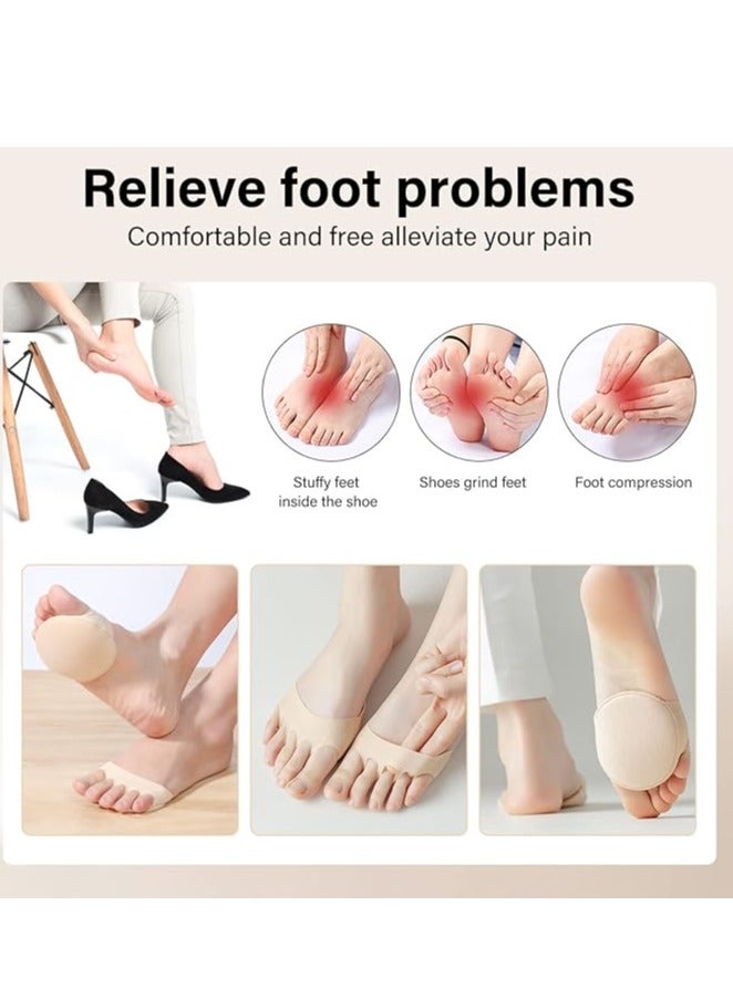 زوج من وسائد القدم للكعب، ناعمة لمقدمة القدم للنساء ، قابلة لإعادة الاستخدام لتخفيف آلام الإجهاد ومشط القدم للنساء والرجال - Image 3