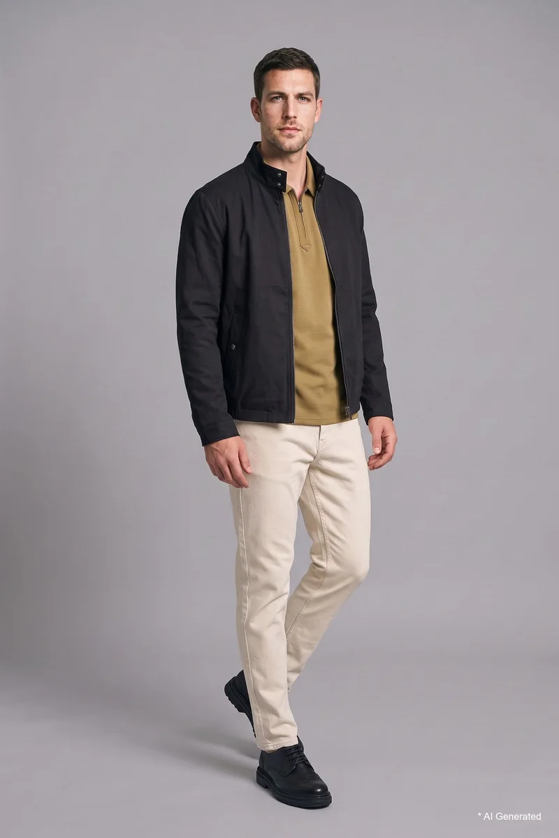Defacto Regular Fit Polo Collar Sweatshirt