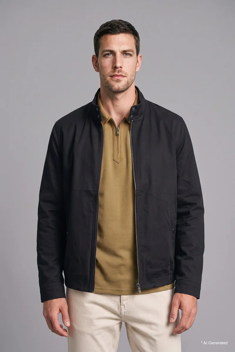 Defacto Regular Fit Polo Collar Sweatshirt