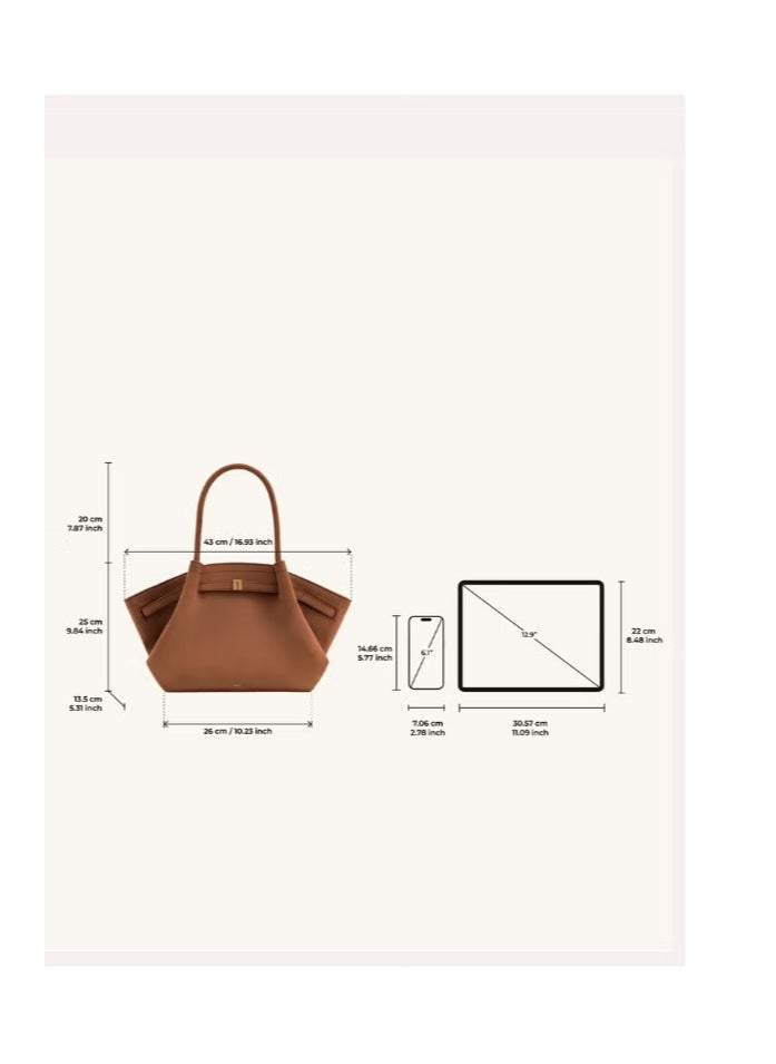 JW - PEI Women's Hana Medium Faux Suede Tote Bag Brown - Image 1