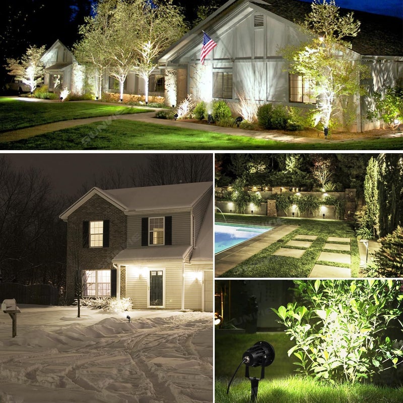 12W LED Garden Spot Light with Ground Spike - Waterproof IP65 COB Landscape Spotlight - Image 4