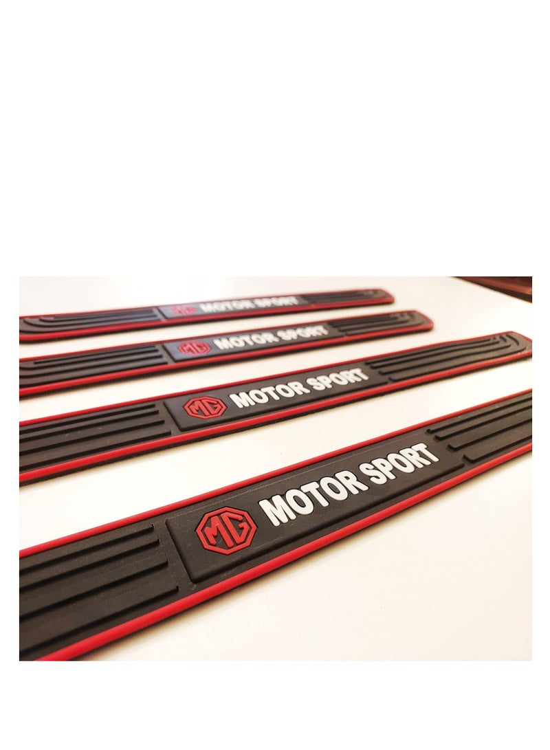 MG Car Side Door Guard Edge Defender Protector Trim Guard Sticker (Black,4 pcs set) - Image 1
