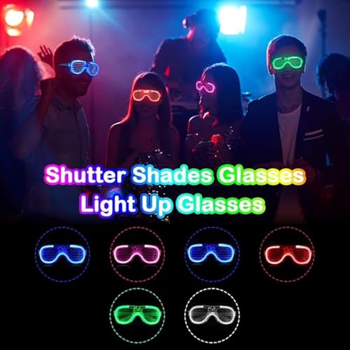 FAVELA 5 PCS LED Light Goggles For Night Party and Birthday Return Gifts For Kids| flashing light goggles | light up glasses for kids. (LED GOGGLES SET OF 5PCS) - Image 4