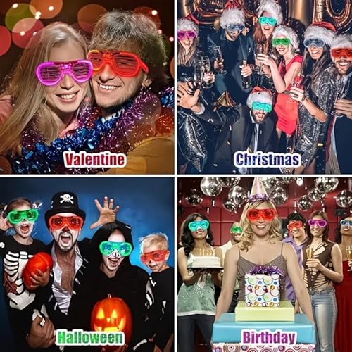 FAVELA 5 PCS LED Light Goggles For Night Party and Birthday Return Gifts For Kids| flashing light goggles | light up glasses for kids. (LED GOGGLES SET OF 5PCS) - Image 2