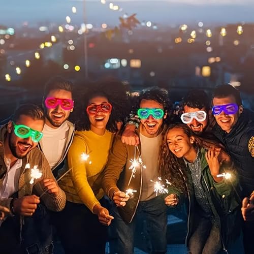 FAVELA 5 PCS LED Light Goggles For Night Party and Birthday Return Gifts For Kids| flashing light goggles | light up glasses for kids. (LED GOGGLES SET OF 5PCS) - Image 5
