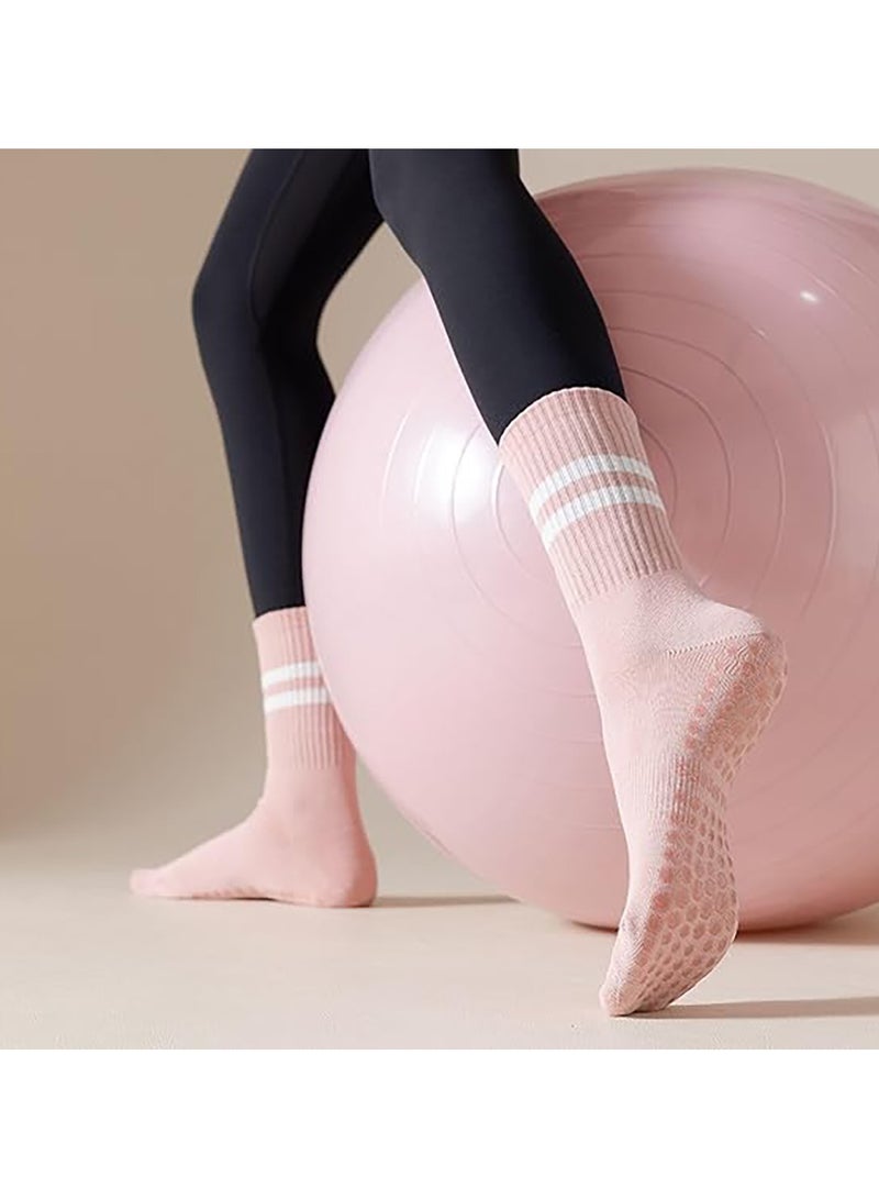 3 حزم من جوارب بيلاتيس مع مقابض, جوارب اليوغا, جوارب رياضية مانعة للانزلاق, جوارب مسامية قابلة للتنفس, لليوغا والبيلاتس والباليه والرقص والتمارين الرياضية والمستشفى - Image 5