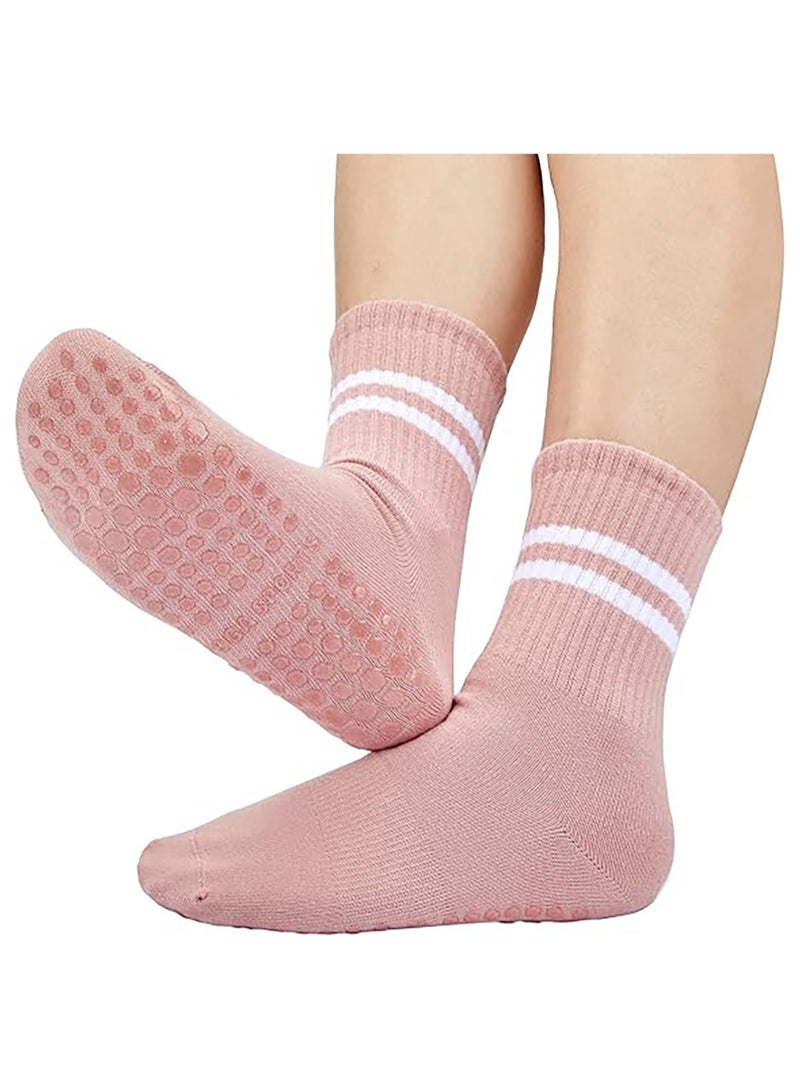 3 حزم من جوارب بيلاتيس مع مقابض, جوارب اليوغا, جوارب رياضية مانعة للانزلاق, جوارب مسامية قابلة للتنفس, لليوغا والبيلاتس والباليه والرقص والتمارين الرياضية والمستشفى - Image 4