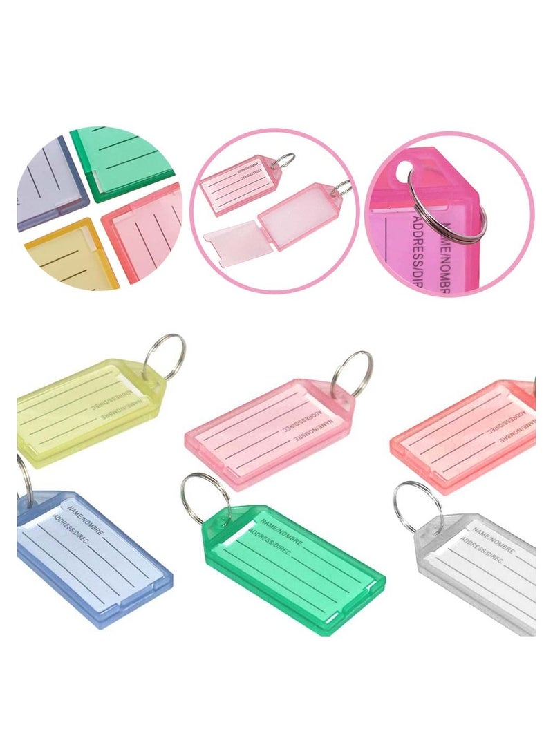 60 Durable Assorted Key Tags with Split Ring Ideal for Luggage Keys Name ID Organization - Image 4