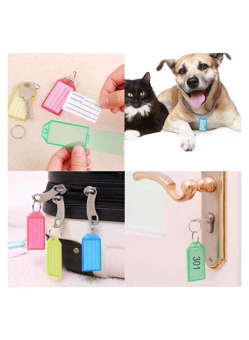 60 Durable Assorted Key Tags with Split Ring Ideal for Luggage Keys Name ID Organization - Image 3