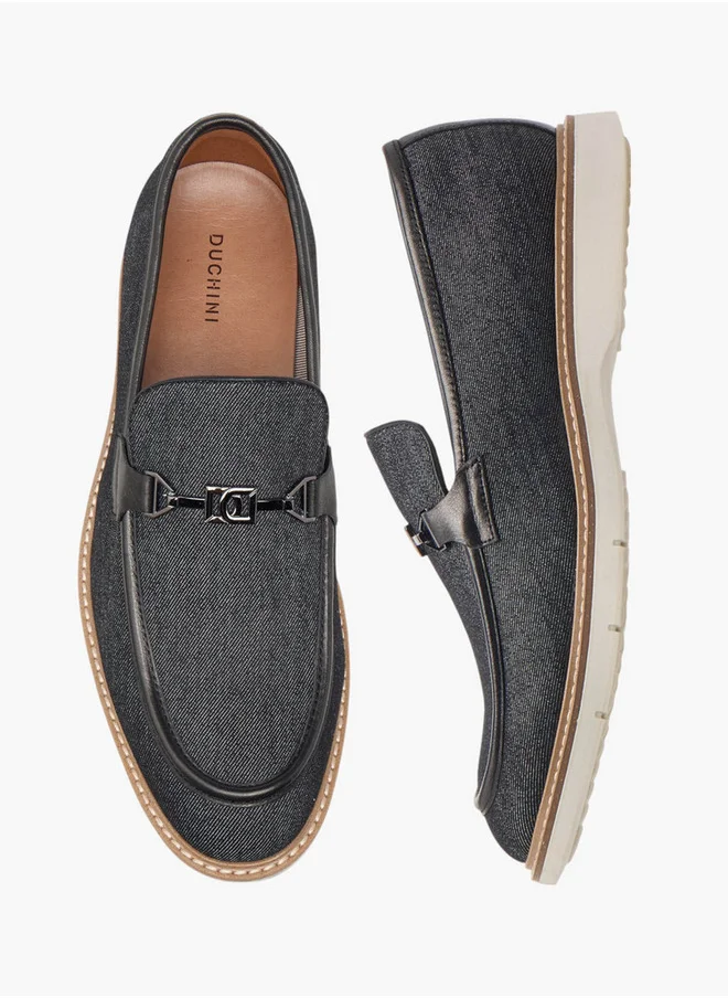 دوتشيني Men's Textured Slip-On Loafers