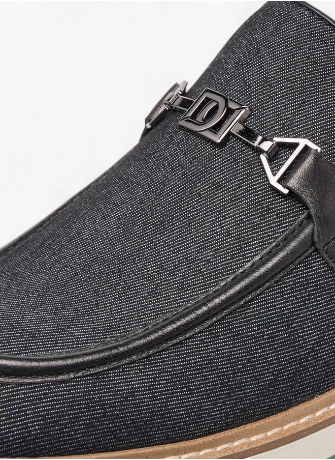 DUCHINI Men's Textured Slip-On Loafers  - Image 4