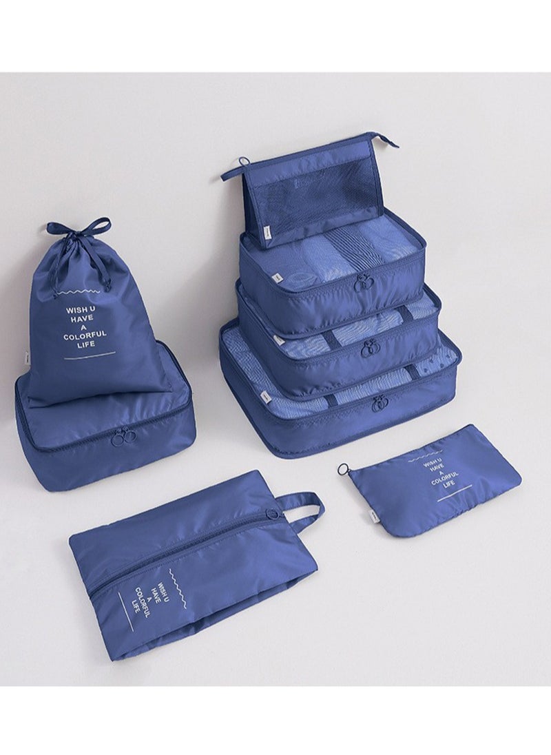 Generic 8-piece travel organizer luggage set suitable for digital toiletries and cosmetics storage bags, suitable for clothes, shoes, suitcases and travel bags  - Image 2