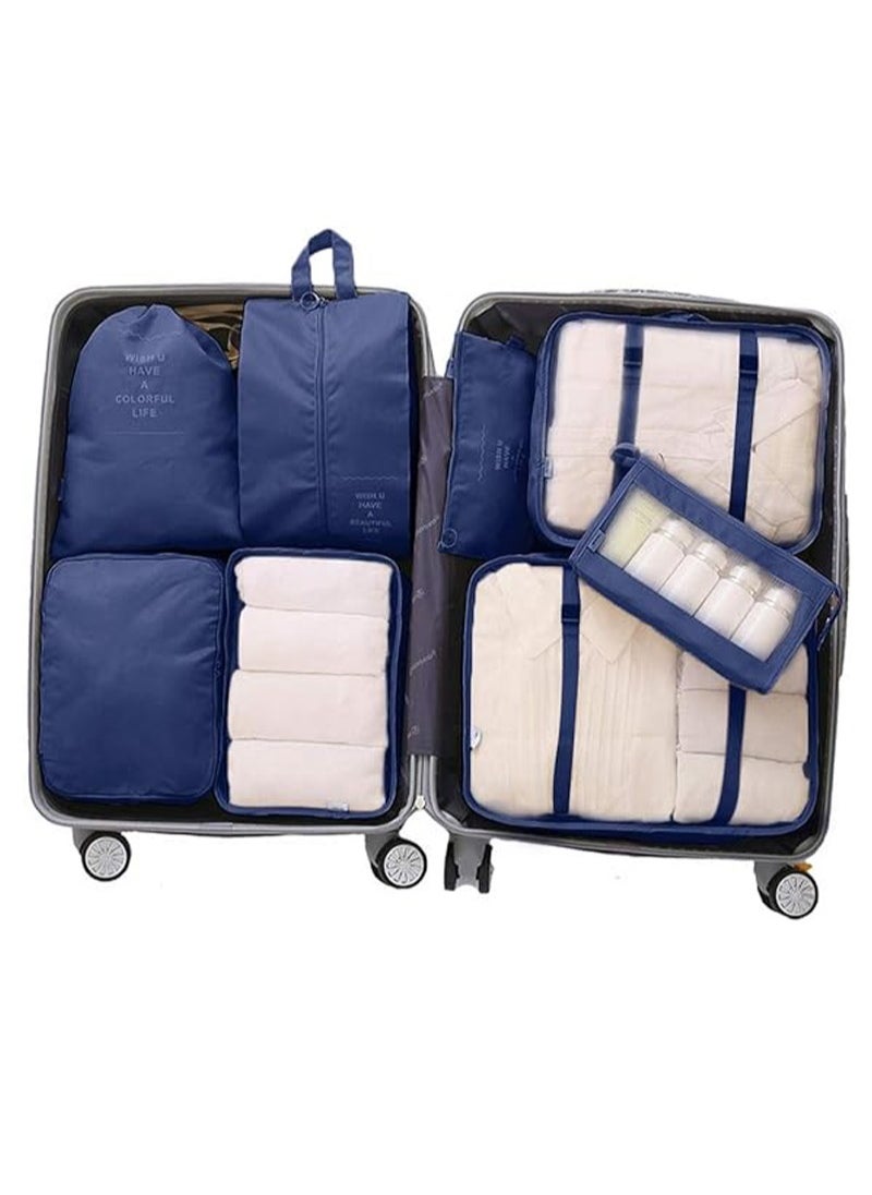 Generic 8-piece travel organizer luggage set suitable for digital toiletries and cosmetics storage bags, suitable for clothes, shoes, suitcases and travel bags  - Image 3