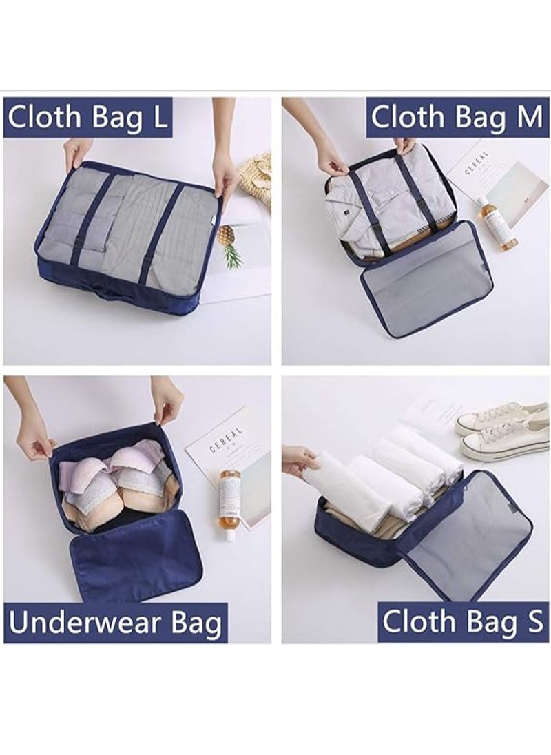 Generic 8-piece travel organizer luggage set suitable for digital toiletries and cosmetics storage bags, suitable for clothes, shoes, suitcases and travel bags  - Image 4