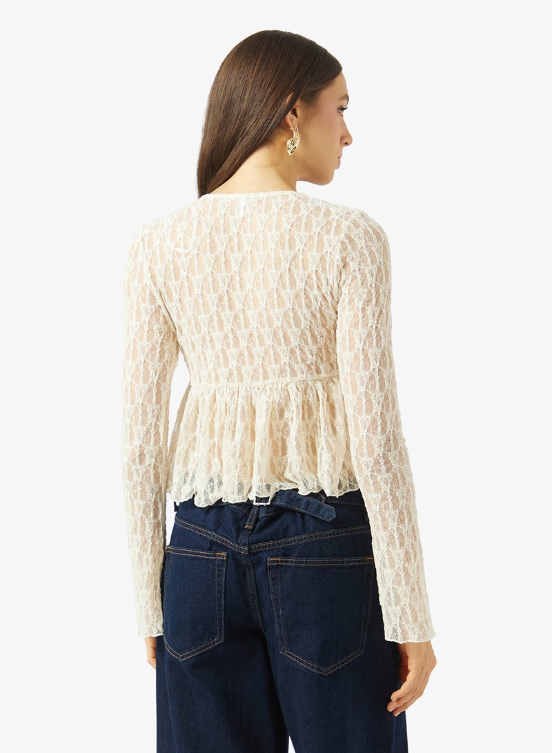 ONLY Lace Jersey Cardigan - Image 2