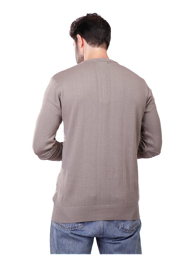Coup - Coup Regular Fit Jacquard Pullover For Men Color Cafe - Image 1