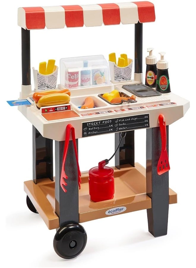 ecoiffier - 100% Chef Street Food Kitchen Playset - Image 1
