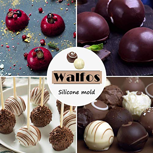 Walfos Mini 24-Cavity Semi Circular Silicone Mold, 2 Packs Half Sphere Silicone Baking Molds for Making Jelly, Chocolates and Cake - Image 3