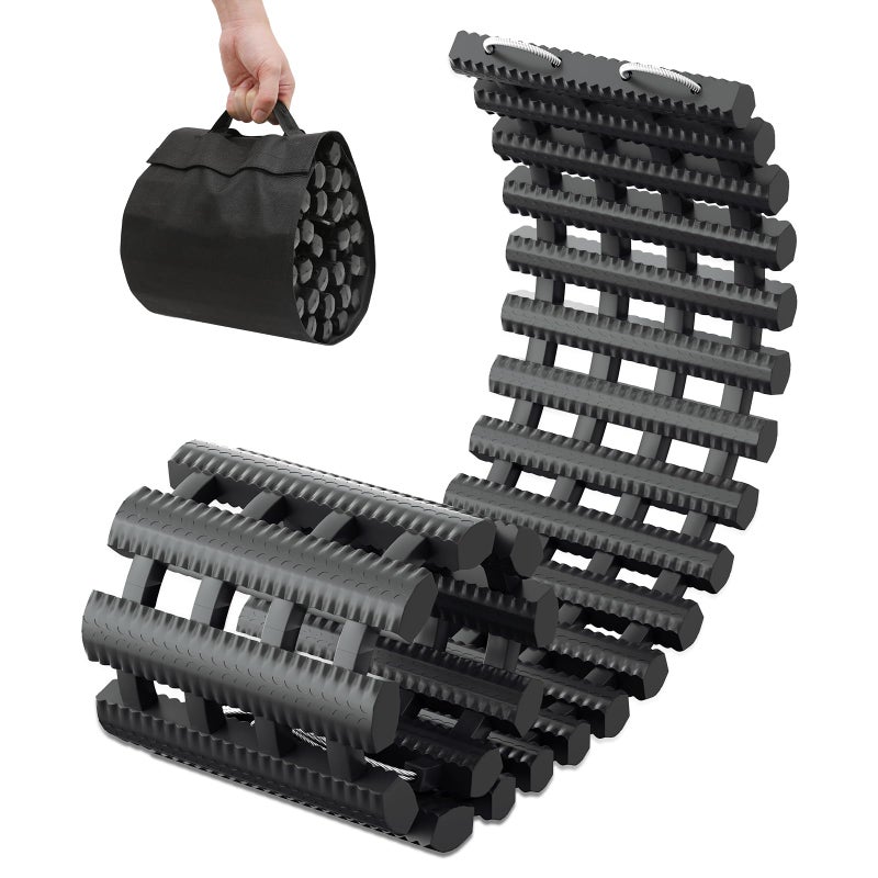 Magshion 39 Tire Traction Mat HeavyDuty Recovery Board for Snow Ice Mud Sand OffRoad Vehicle Traction Tracks with Storage Bag Car Truck SUV Emergency Tire Grip Aid