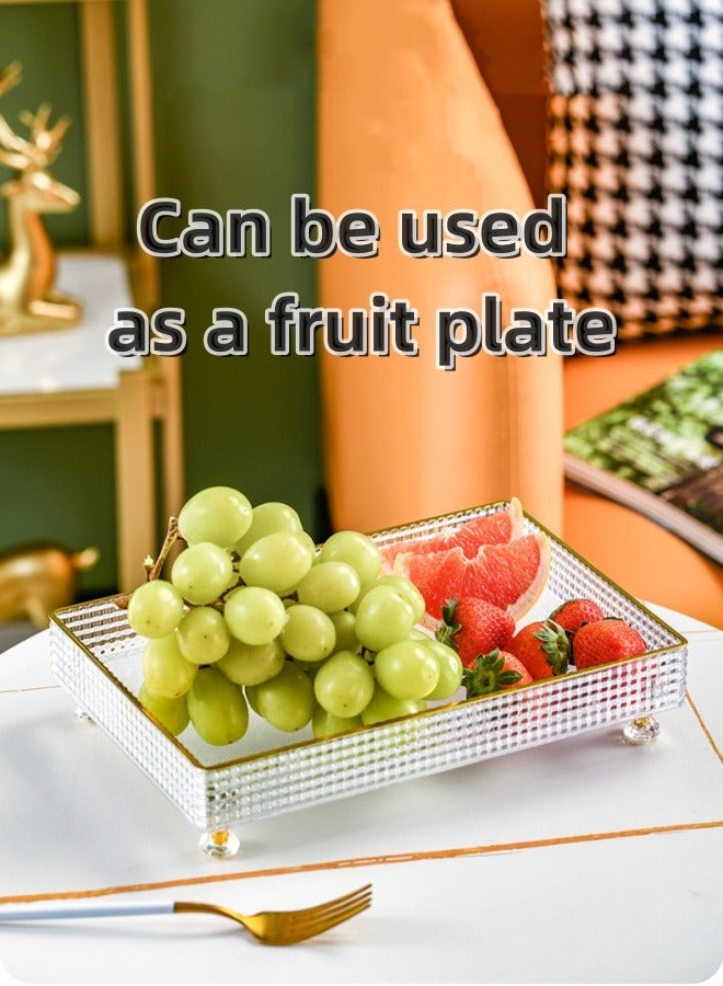 6pcs Snack Storage Box Snack Serving Tray With Lid Candy And Nut Serving Container Set Dried Fruit Plate Relish Storage Organizer Cosmetic Storage Boxes Plate Food Display Bowls Clear Multifunctional Party Snack Tray 27.5x18.5x11 cm