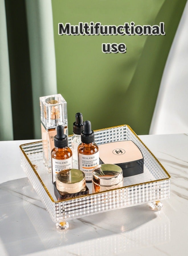 6pcs Snack Storage Box Snack Serving Tray With Lid Candy And Nut Serving Container Set Dried Fruit Plate Relish Storage Organizer Cosmetic Storage Boxes Plate Food Display Bowls Clear Multifunctional Party Snack Tray 27.5x18.5x11 cm