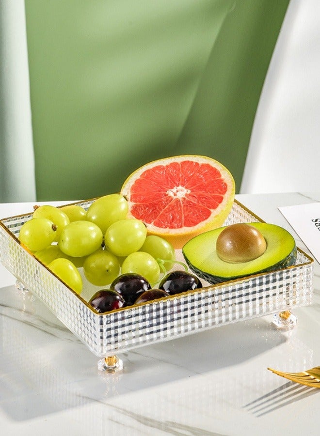 6pcs Snack Storage Box Snack Serving Tray With Lid Candy And Nut Serving Container Set Dried Fruit Plate Relish Storage Organizer Cosmetic Storage Boxes Plate Food Display Bowls Clear Multifunctional Party Snack Tray 27.5x18.5x11 cm