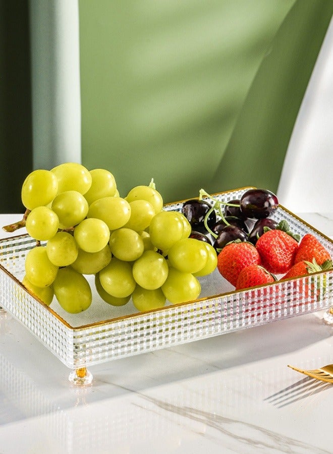 6pcs Snack Storage Box Snack Serving Tray With Lid Candy And Nut Serving Container Set Dried Fruit Plate Relish Storage Organizer Cosmetic Storage Boxes Plate Food Display Bowls Clear Multifunctional Party Snack Tray 27.5x18.5x11 cm