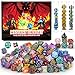 QMAY Mystery Dice Box 48PCS DND Dice Set Random Dice Patterns 6 Surprise Boxes Polyhedral Dice with Dice Display Tube DD Gifts Box for Dungeons and Dragons RPG MTGRole Playing Table Game - Image 2