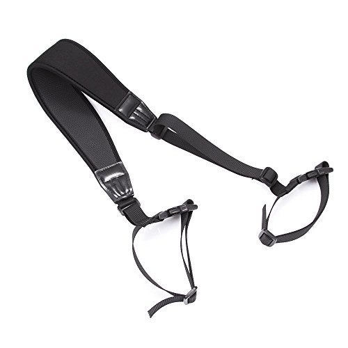 FocusFoto PRO Adjustable Padded Neoprene Shoulder Neck Strap Carrying Belt for Manfrotto BENRO Tripod Monopod Light Stand with Two Quick-Release Loops (Black) - Image 2