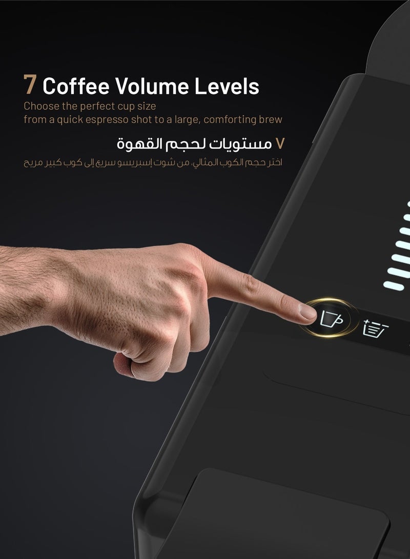 LePRESSO Crema Pro Multi-Capsule 850mL Coffee Machine with Multi-Capsule Support and Special Cream System, 20 bar Pump Pressure, Coffee Maker with Milk Frother and Dual Boiler System, Water Volume Level - Black - Image 5