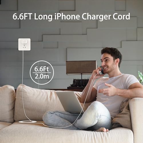 DiHines Phone 17 16 15 Charger Fast Charging Type C Chargers USB C Fast Charger Block & Phones 17 Charger Cord 6.6FT Long USB C Charging Cable for i.Phone 17/17 Pro/17 Pro Max/Air/Phone 16 15 Pro Max,White - Image 5