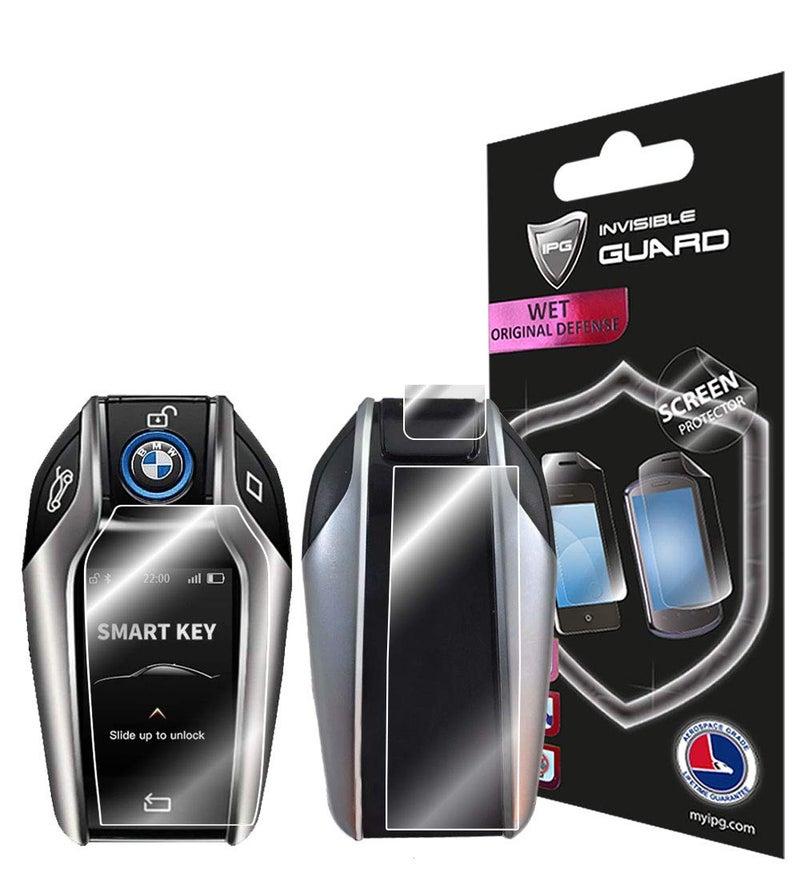 IPG Made for BMW 3-4-5 Series Smart Key Display HydroGel Screen Protector Invisible Touch Screen Sensitive Ultra HD Clear Film Anti Scratch Skin Guard - Smooth/Self-Healing for BmwSmartkey - Image 1