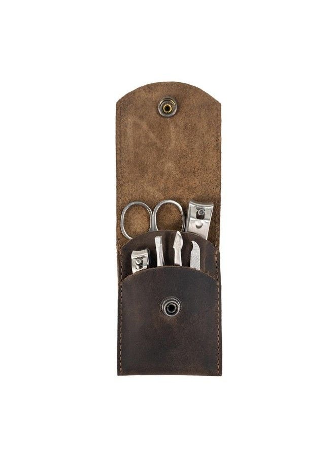 Hide & Drink - Soft Leather Double Nail Clipper Case Beauty & Personal Care Commuter & Nomad Gift Grooming Case Home & Travel Essentials Handmade Includes 101 Year Warranty :: Bourbon Brown - Image 1