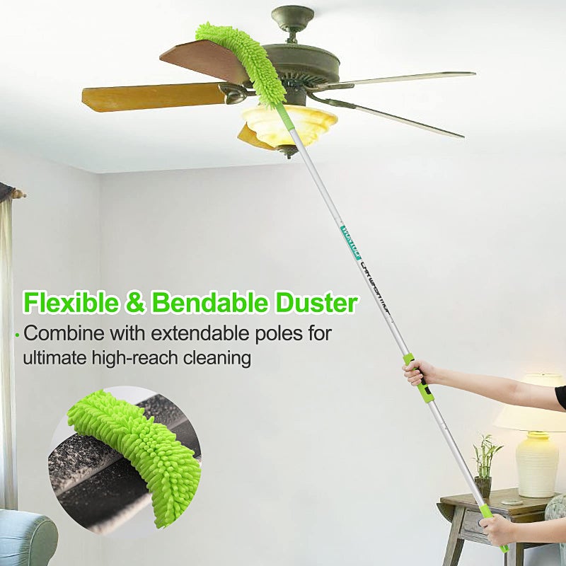 Wontolf 62'' Car Wash Brush with Long Handle Chenille Microfiber Car Wash Mop Mitt Kit Car Detailing Brush Cleaning Kit Window Squeegee Car Duster Drying Towels Tire Brush for Cars RV Truck Boat - Image 5