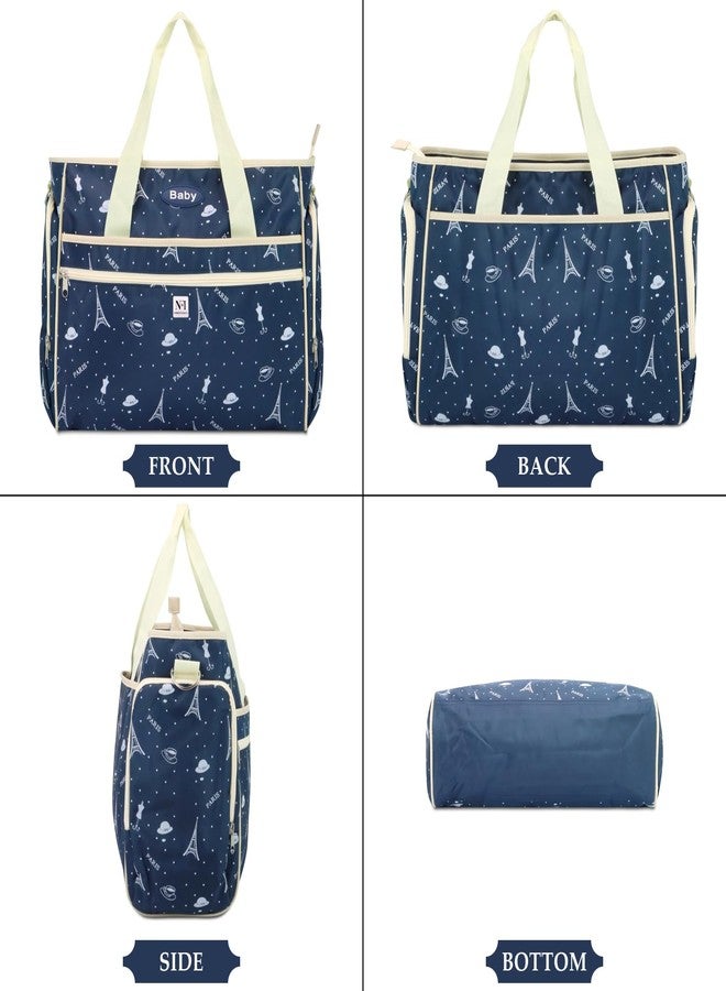 NFI essentials Newborn Baby Diaper Changing Mother Bag Baby Things Carry Bags for Mothers Maternity Hospital Bag for Mom and Baby Daiper Bags (Navy Blue) - Image 2