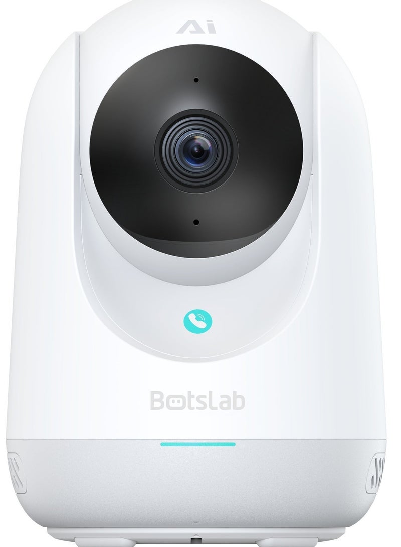 Botslab C222 Indoor Cam 2K Smart Home Security Camera, 360° View, Wi-Fi Connectivity, Human & Motion Detection, Night Vision Baby Monitor, Works with Google Assistant, White - Image 1