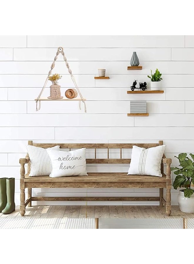 انتيكيانو رف مكرمية – ديكور يدوي من القطن – المقاس ‎13.8×16‎ بوصة - Image 2