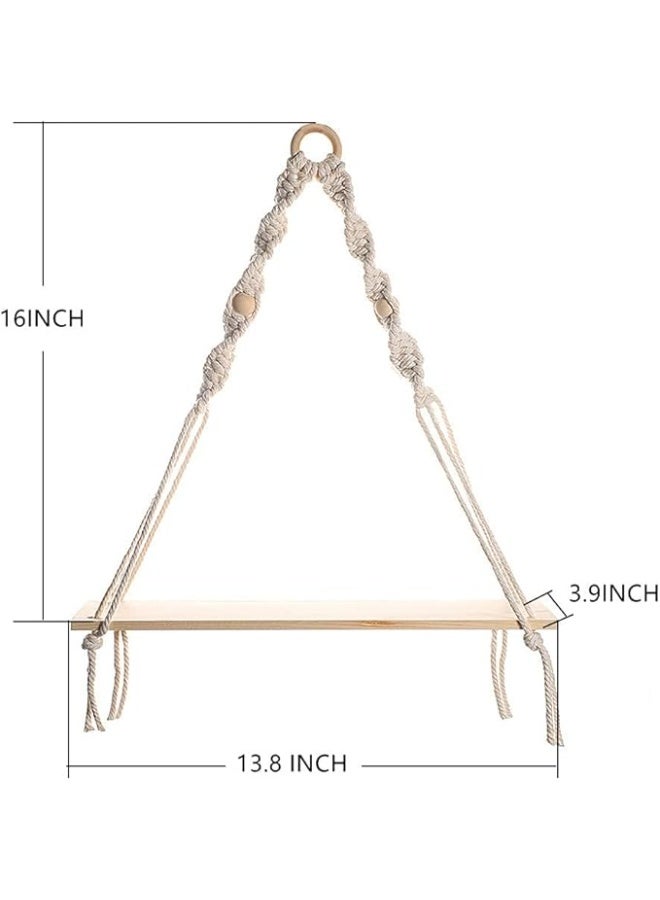 انتيكيانو رف مكرمية – ديكور يدوي من القطن – المقاس ‎13.8×16‎ بوصة - Image 3