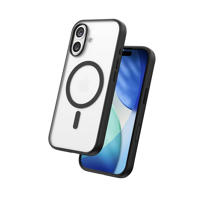 FLOLAB حافظة FLOLAB Surtect Tri-Fusion مغناطيسية لجهاز iPhone 17 تصميم نحيف واقي متوافق مع Magsafe بدرجة عسكرية - أسود غير لامع شفاف - Image 1