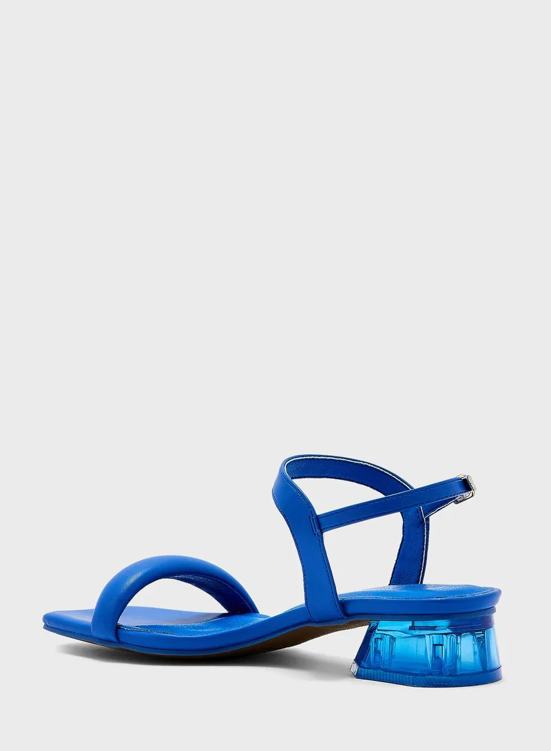 منبور Ankle Strap Low Heel Sandals