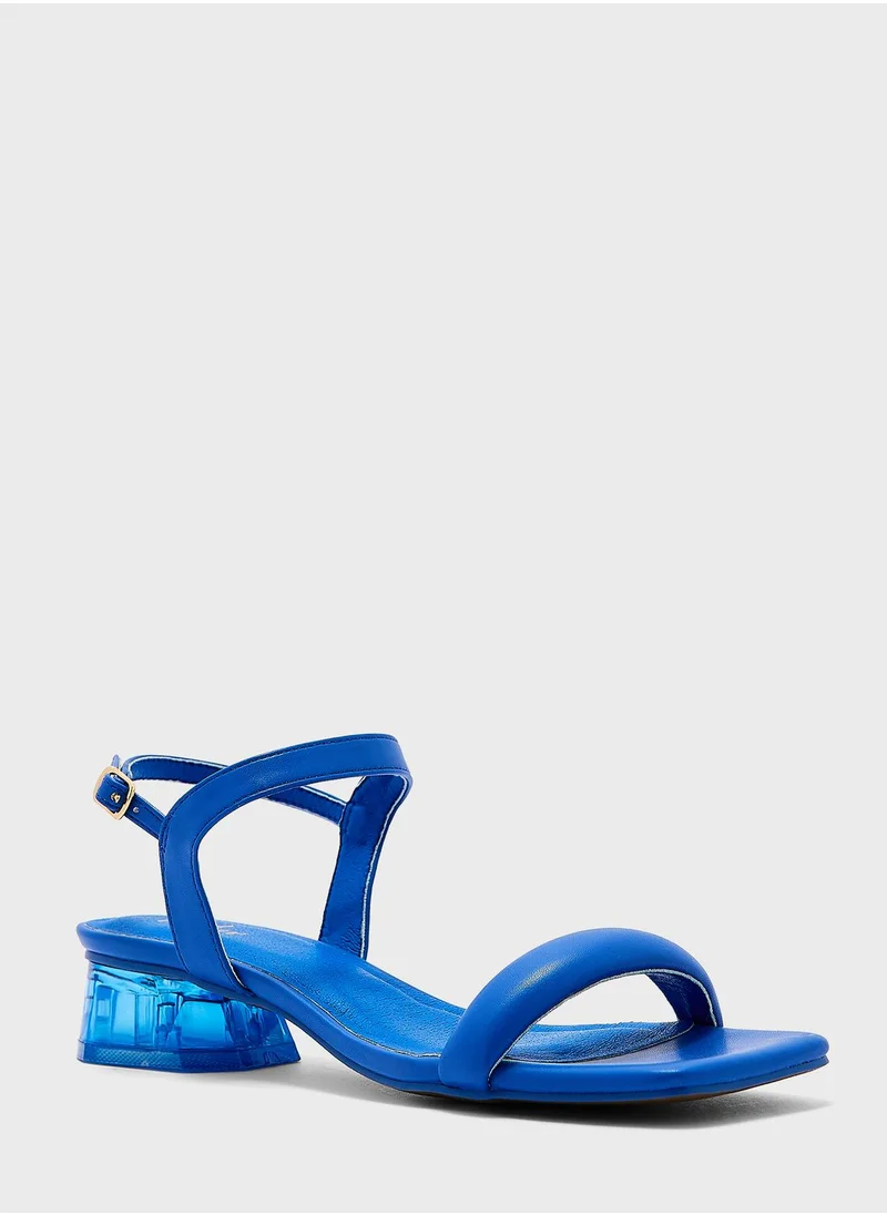 منبور Ankle Strap Low Heel Sandals