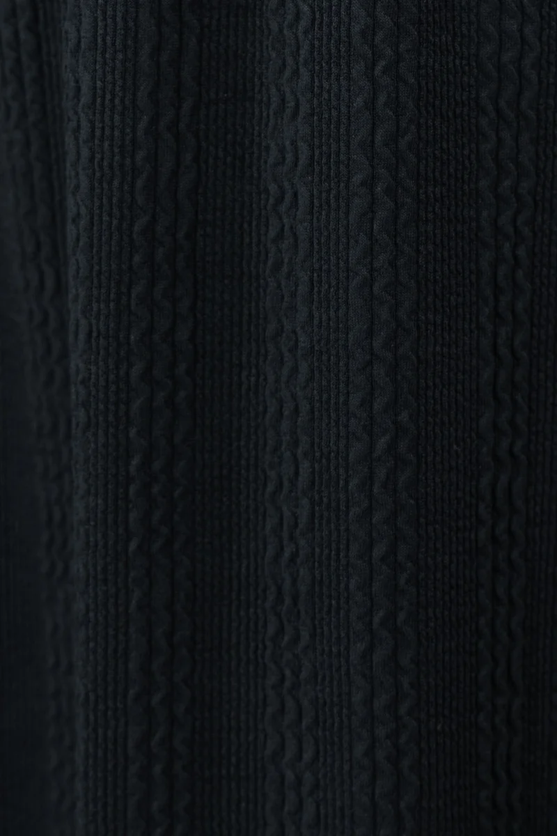 اوبلاند Women's Winter Trousers Cotton Twist Fabric Elastic Waist Hair Knitted Model Lycra Wide Leg